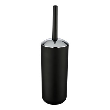 WENKO 21210100 - Scopino WC BRASIL 10x37 cm nero/cromo lucido