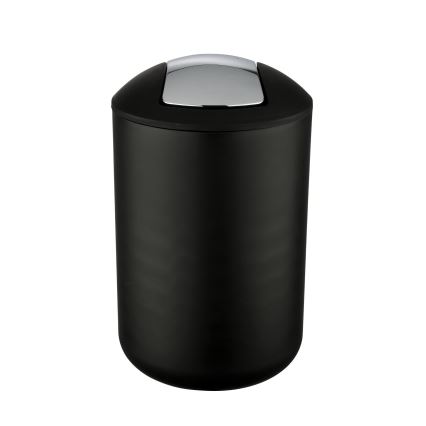 WENKO 21212100 - Cestino BRASIL 19,5x31 cm nero/cromo lucido