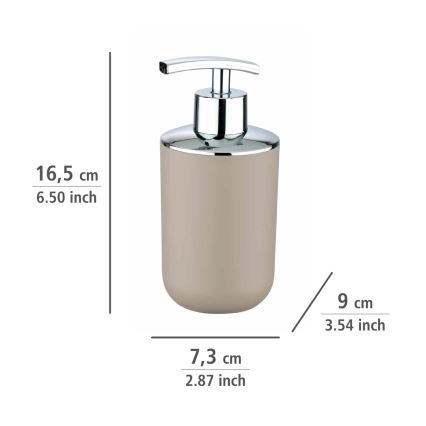 WENKO 21219100 - Dispenser per sapone BRASIL 7,3x16,5 cm beige/cromo lucido
