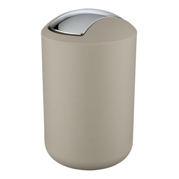 WENKO 21222100 - Cestino BRASIL 19,5x31 cm beige/cromo lucido