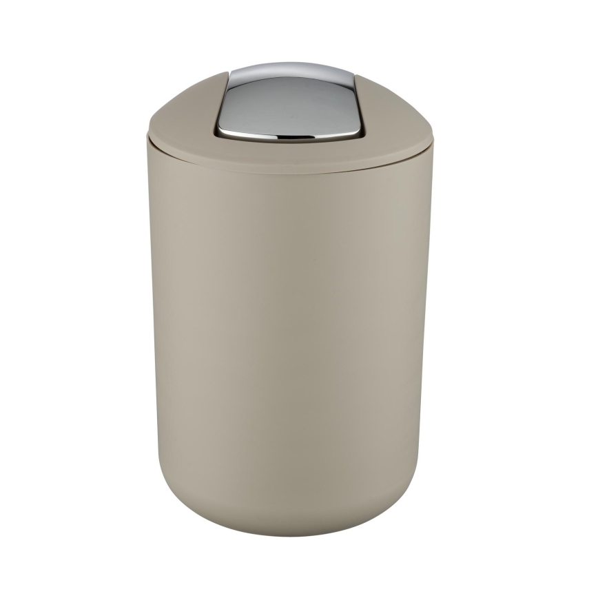 WENKO 21222100 - Cestino BRASIL 19,5x31 cm beige/cromo lucido
