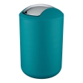 WENKO 21227100 - Pattumiera BRASIL 19,5x31 cm turchese/cromo lucido