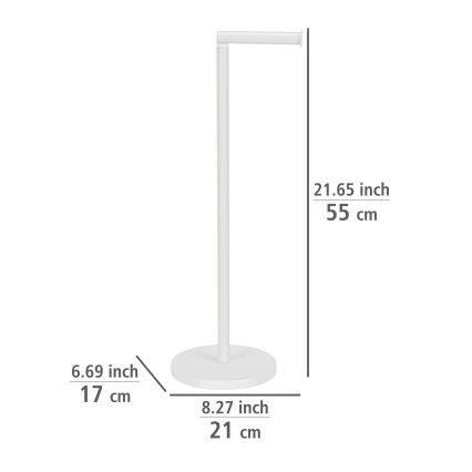 WENKO 21424100 - Porta rotolo per carta igienica 21x55 cm, bianco