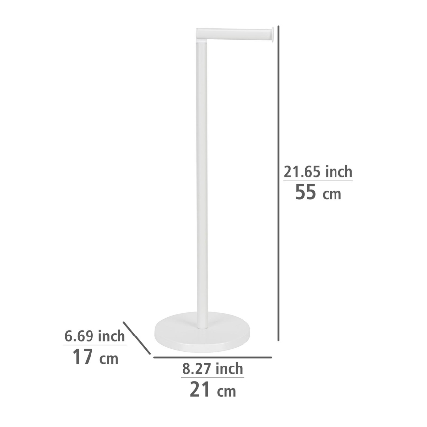 WENKO 21424100 - Porta rotolo per carta igienica 21x55 cm, bianco