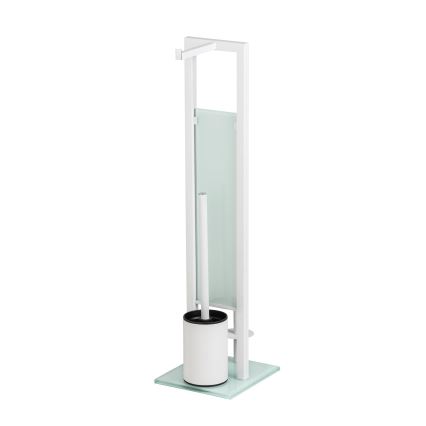 WENKO 21565100 - Scopino per WC RIVALTA 18x70 cm bianco/nero
