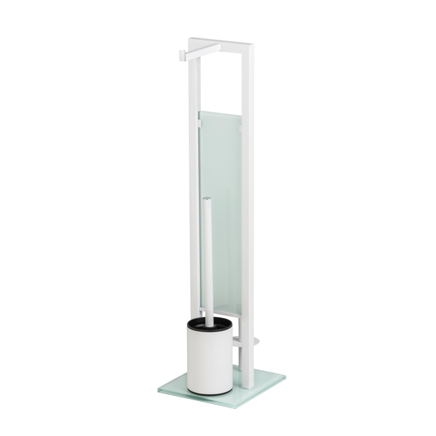 WENKO 21565100 - Scopino per WC RIVALTA 18x70 cm bianco/nero