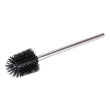 WENKO 21799100 - Scopino WC 7,5x35 cm acciaio inox/argento/nero