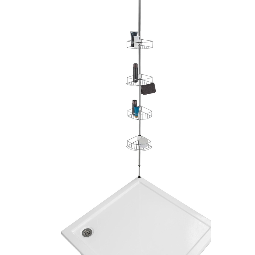 WENKO 21803100-Mensola angolare DOLCEDO 31x275 cm acciaio inox/cromo lucido