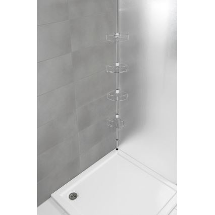 WENKO 21803100-Mensola angolare DOLCEDO 31x275 cm acciaio inox/cromo lucido