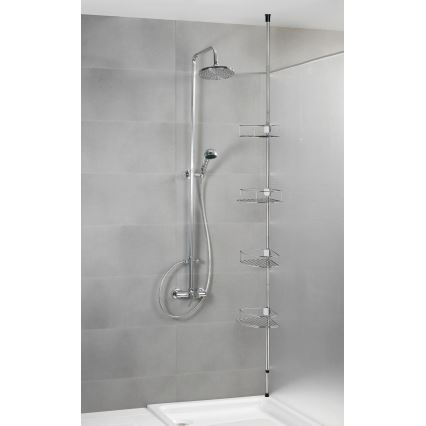 WENKO 21803100-Mensola angolare DOLCEDO 31x275 cm acciaio inox/cromo lucido