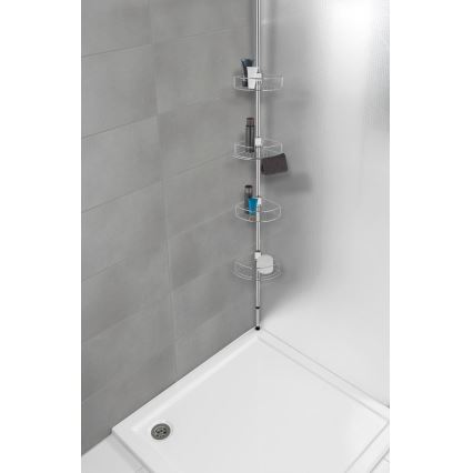 WENKO 21803100-Mensola angolare DOLCEDO 31x275 cm acciaio inox/cromo lucido