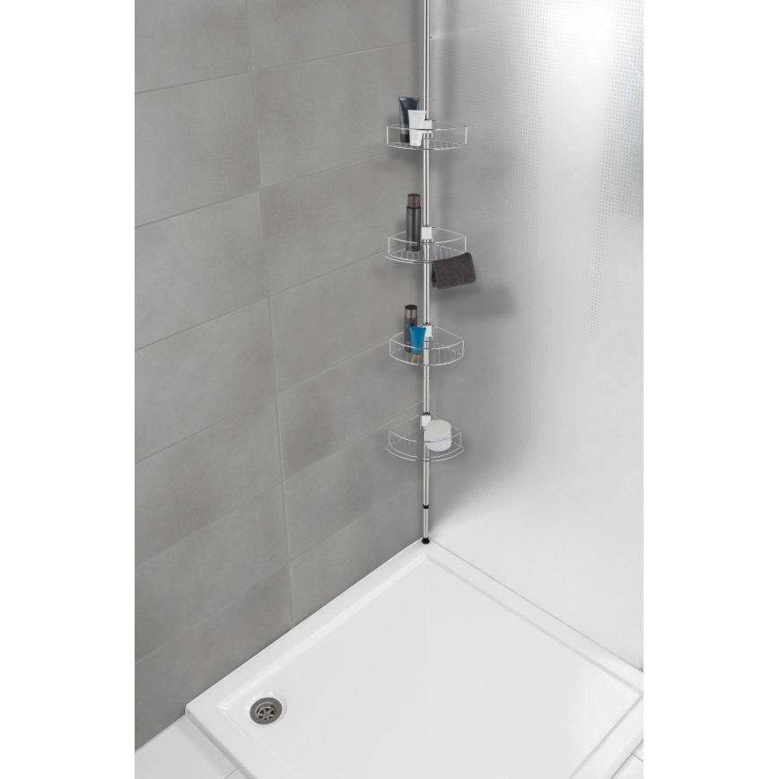 WENKO 21803100-Mensola angolare DOLCEDO 31x275 cm acciaio inox/cromo lucido