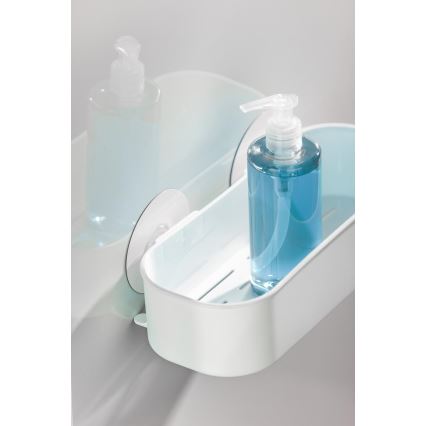 WENKO 21824100-Mensola OSIMO plastica 27x12 cm bianco/trasparente