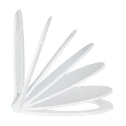 WENKO 21901100-WC Sedile per WC KOS 44x37 cm bianco/argento