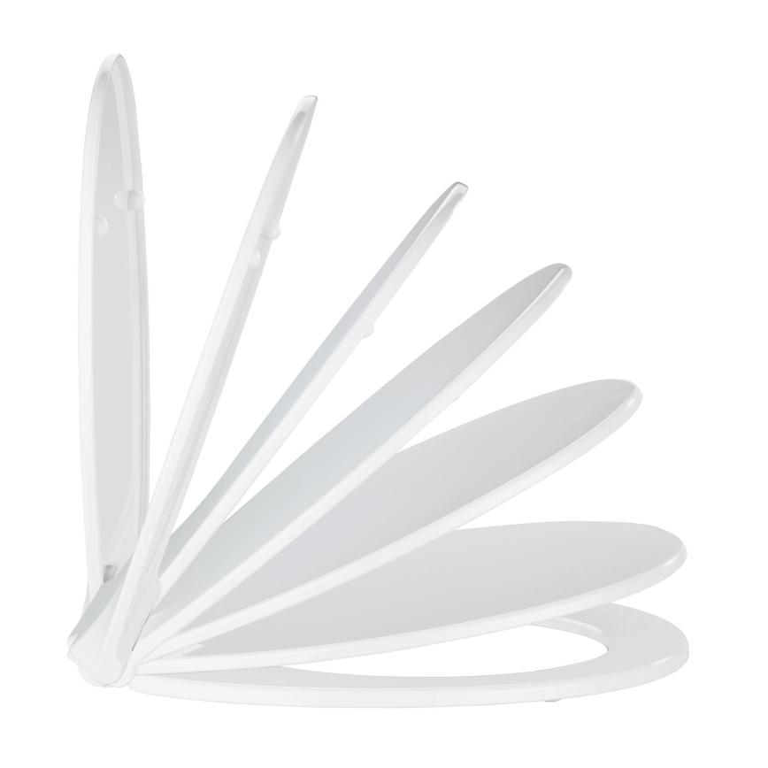 WENKO 21901100-WC Sedile per WC KOS 44x37 cm bianco/argento
