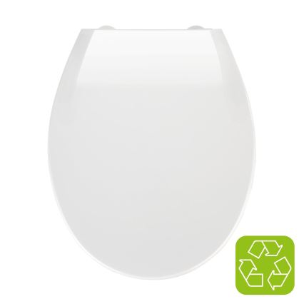 WENKO 21901100-WC Sedile per WC KOS 44x37 cm bianco/argento