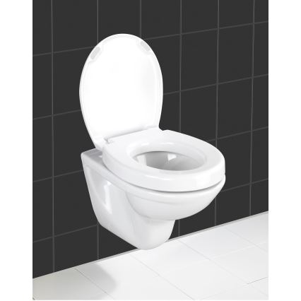 WENKO 21905100-Sedile WC SECURA 37x44 cm bianco/grigio