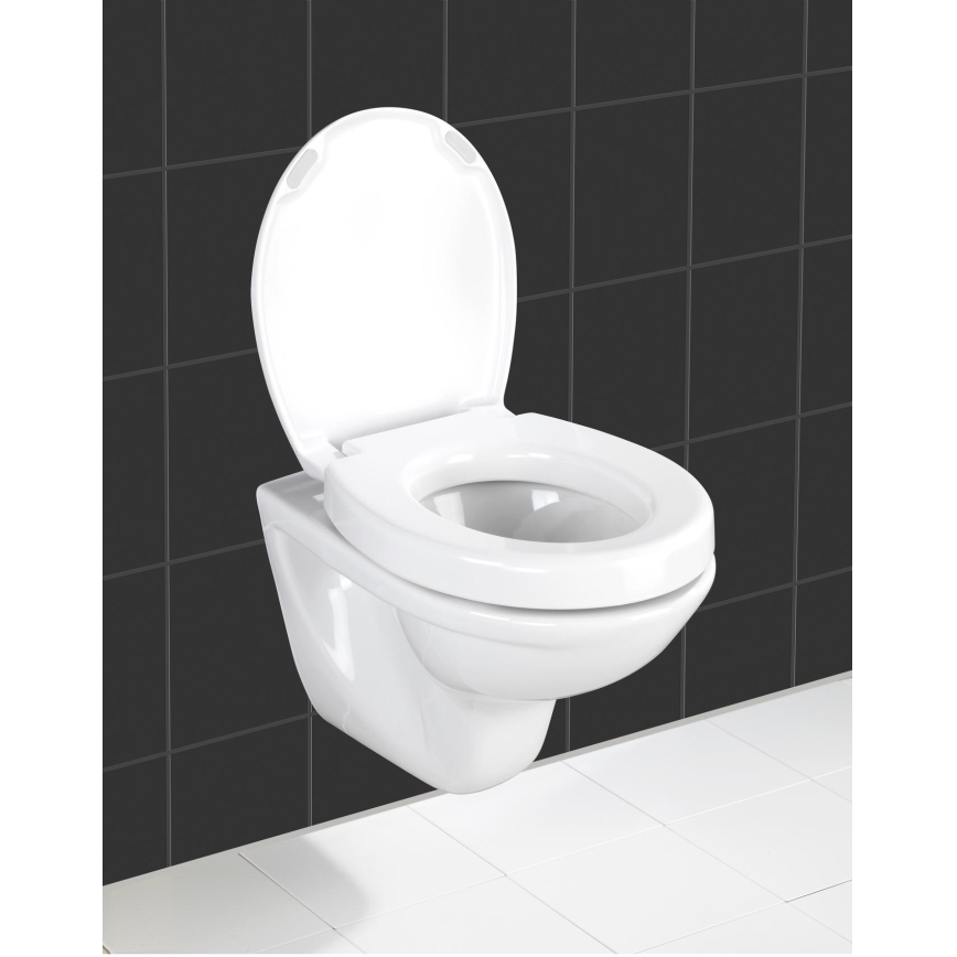 WENKO 21905100-Sedile WC SECURA 37x44 cm bianco/grigio