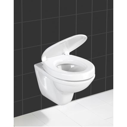 WENKO 21905100-Sedile WC SECURA 37x44 cm bianco/grigio