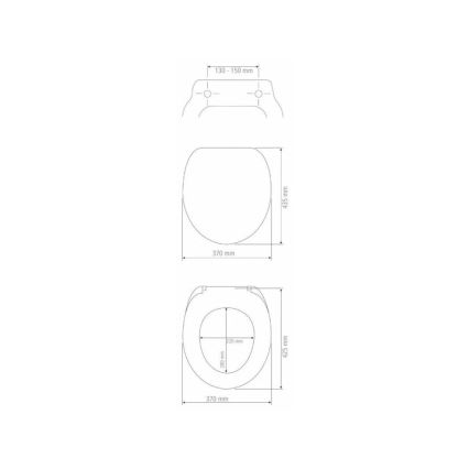 WENKO 21905100-Sedile WC SECURA 37x44 cm bianco/grigio