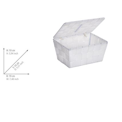 WENKO 22077100 - Cestino ADRIA 19x14 cm bianco