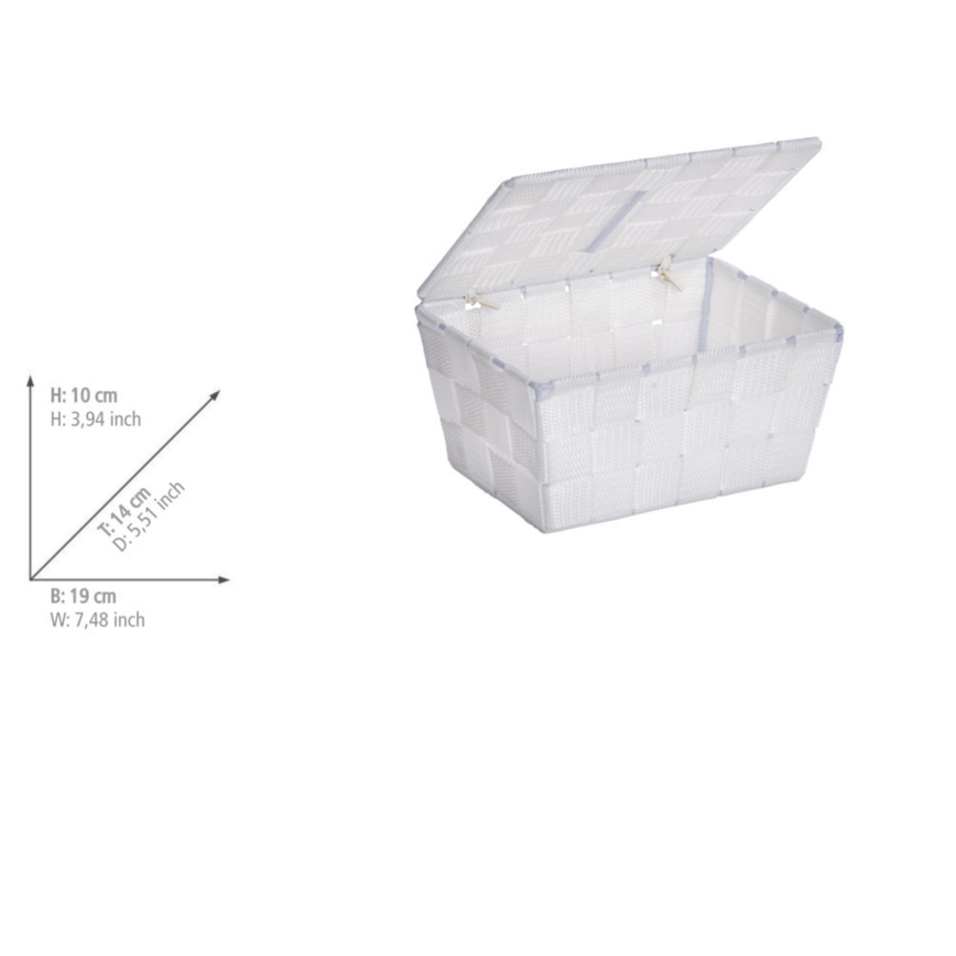 WENKO 22077100 - Cestino ADRIA 19x14 cm bianco