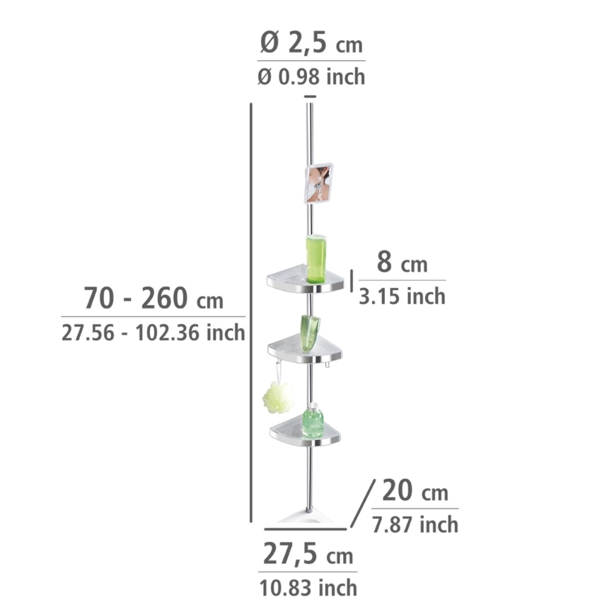 WENKO 22124100-Elemento angolare PREMIUM 27,5x260 cm argento