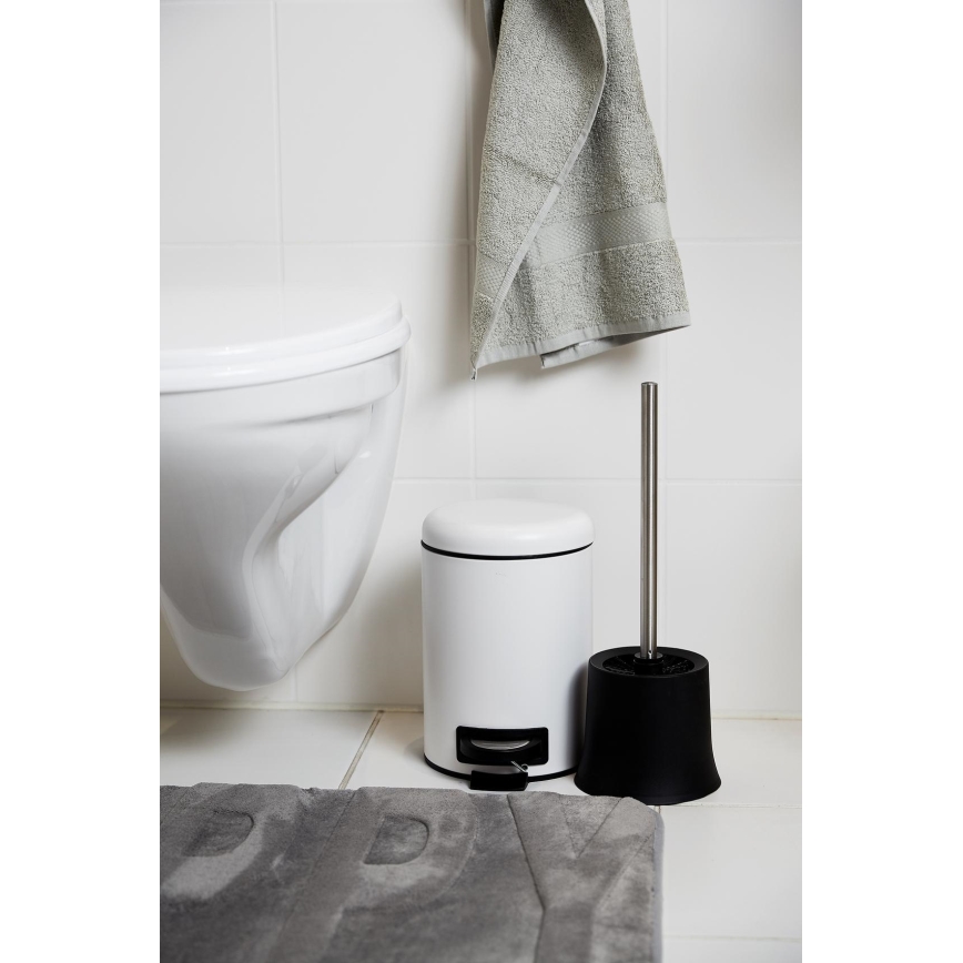 WENKO 22142800 - Cestino LEMAN 17x25 cm bianco/nero