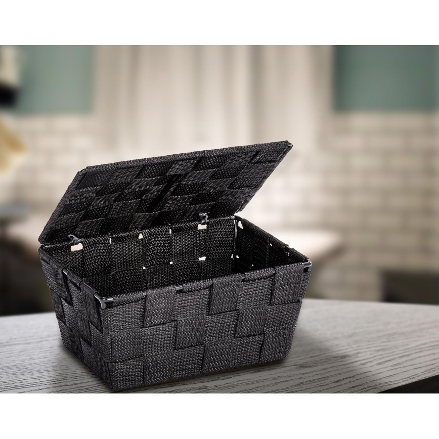 WENKO 22197100 - Cestino ADRIA 19x14 cm nero