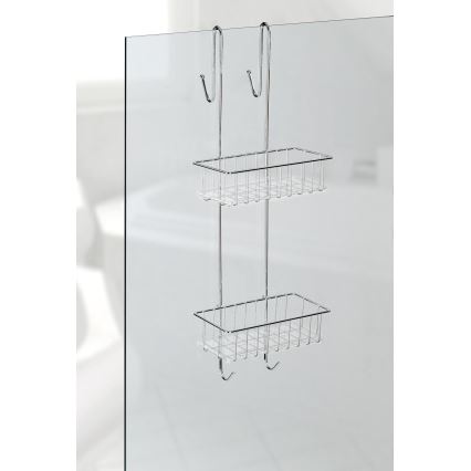 WENKO 22213100 - Supporto ALDO 24,5 x 70 cm in acciaio inossidabile, finitura argento