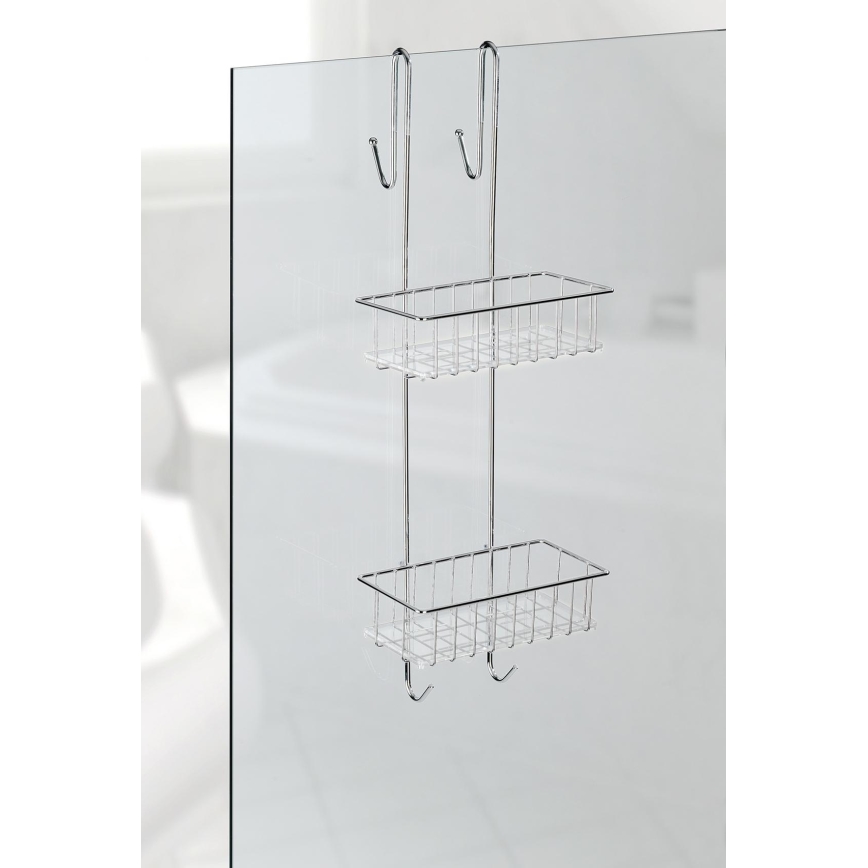 WENKO 22213100 - Supporto ALDO 24,5 x 70 cm in acciaio inossidabile, finitura argento