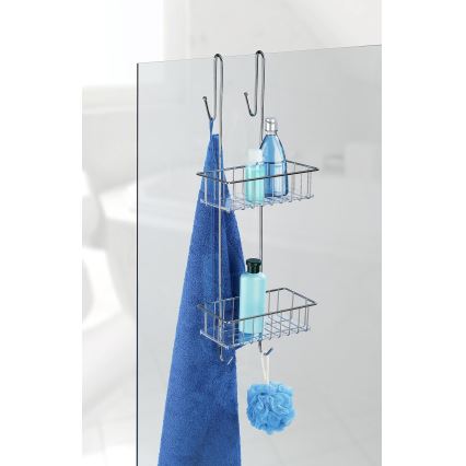 WENKO 22213100 - Supporto ALDO 24,5 x 70 cm in acciaio inossidabile, finitura argento