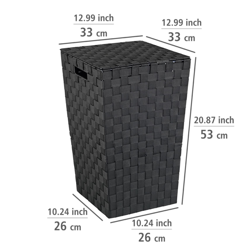 WENKO 22278100 - Cestino ADRIA 33x53 cm nero