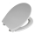WENKO 22402100-WC sedile WC SAMOS 44,5x37,5 cm grigio/argento