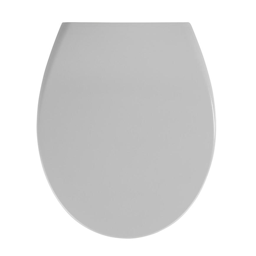 WENKO 22402100-WC sedile WC SAMOS 44,5x37,5 cm grigio/argento