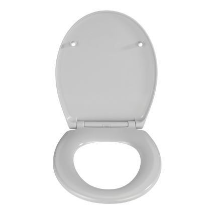 WENKO 22402100-WC sedile WC SAMOS 44,5x37,5 cm grigio/argento