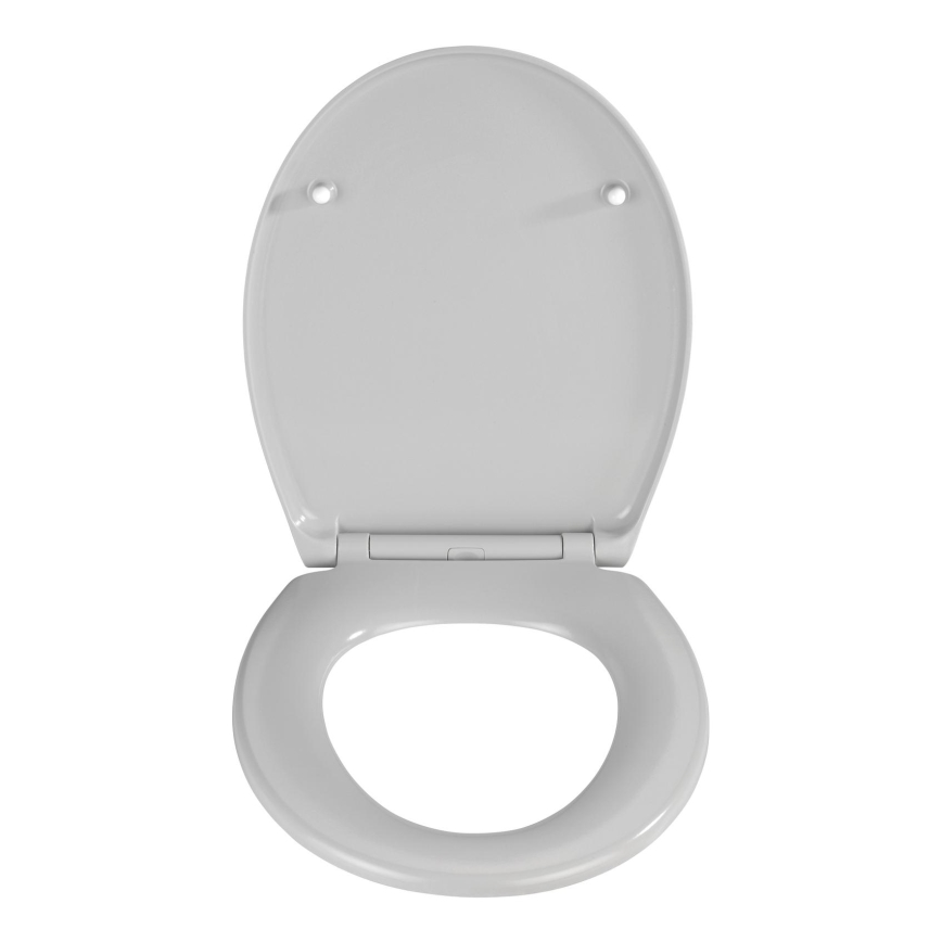WENKO 22402100-WC sedile WC SAMOS 44,5x37,5 cm grigio/argento