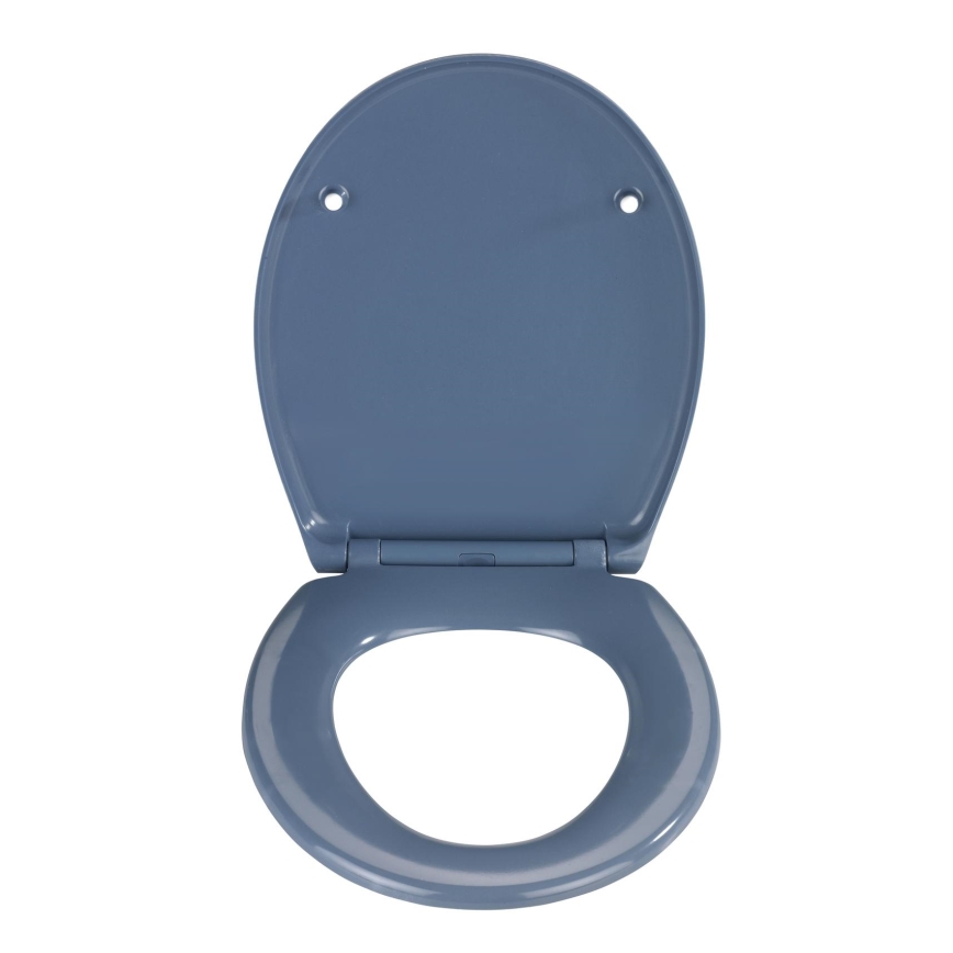 WENKO 22403100-WC sedile WC SAMOS 44,5x37,5 cm blu/argento