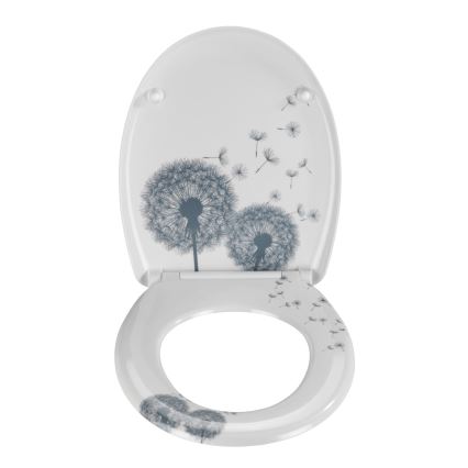 WENKO 22409100-WC Sedile WC ASTERA 45x38 cm multicolore/argento