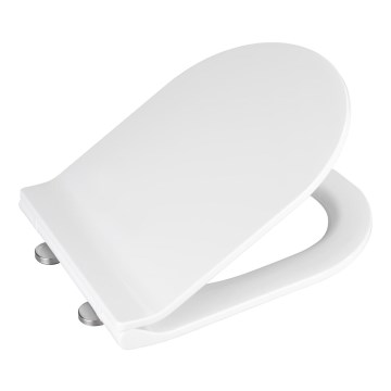 WENKO 22415100-Sedile WC HABOS 46x36 cm bianco/argento