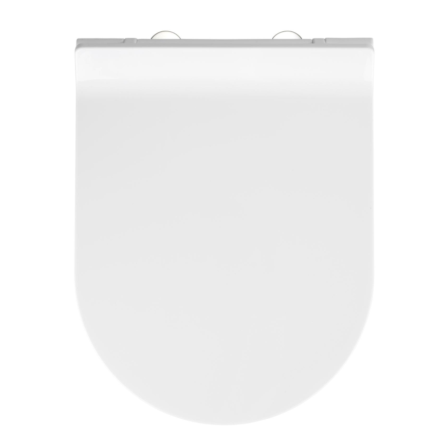 WENKO 22415100-Sedile WC HABOS 46x36 cm bianco/argento