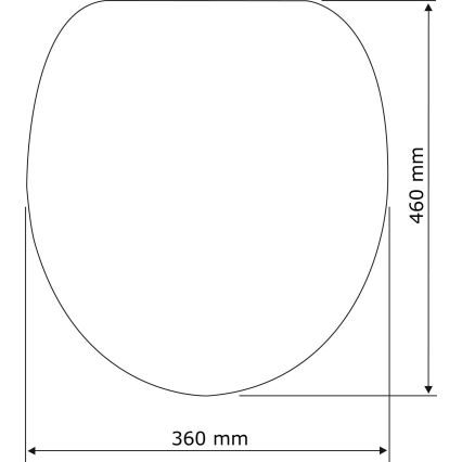 WENKO 22415100-Sedile WC HABOS 46x36 cm bianco/argento