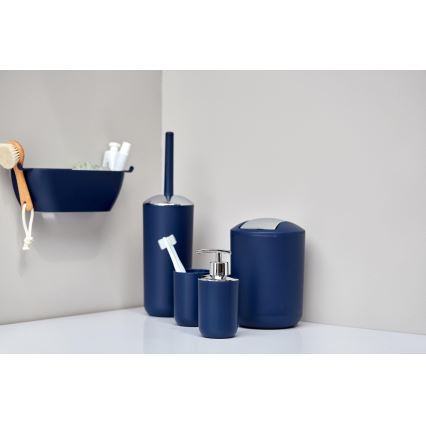 WENKO 22519100 - Dispenser di sapone BRASIL 320 ml blu/cromo lucido