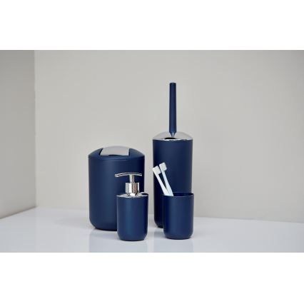WENKO 22519100 - Dispenser di sapone BRASIL 320 ml blu/cromo lucido