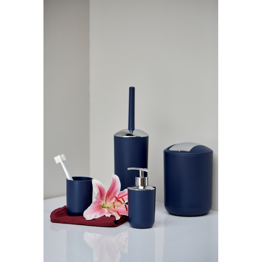 WENKO 22520100 - Cestino BRASIL 14x21 cm blu/cromo lucido
