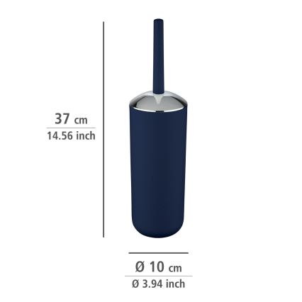 WENKO 22522100 - Scopino WC BRASIL 10x37 cm blu/cromo lucido