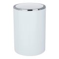 WENKO 22554100 - Cestino INCA 18,5x25,5 cm bianco/cromo lucido