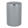 WENKO 22562100 - Cestino INCA 18,5x25,5 cm grigio/cromo lucido