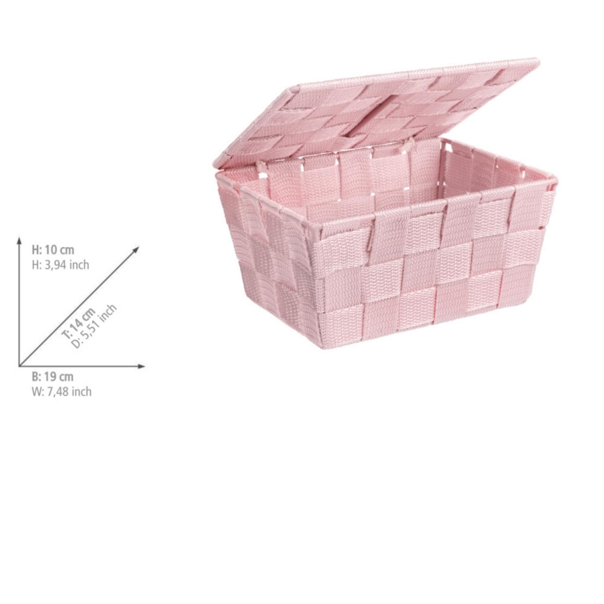 WENKO 22574100 - Cestino ADRIA 19x14 cm rosa