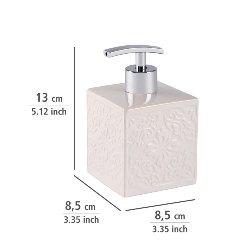 WENKO 22650100 - Dispenser per sapone CORDOBA 500 ml bianco
